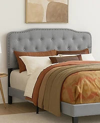 Best Quality Furniture 48.5" Fabric Tufted Headboard