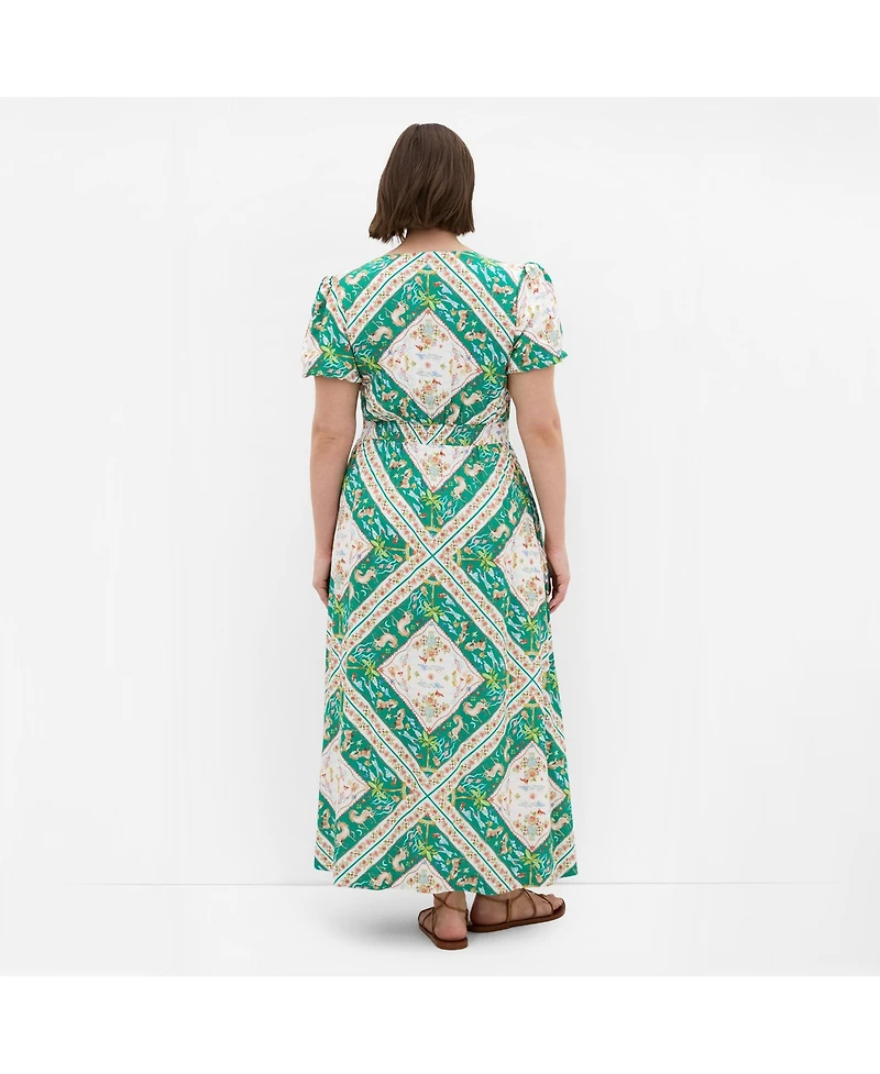 City Chic Women's Plus Aliya Ditsy Print Maxi Dress