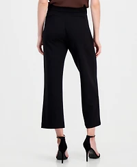 Anne Klein Women's Wide-Leg Cropped Pull-On Trousers