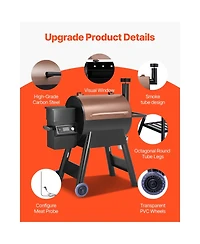 Cozito Wood Pellet Grill Smoker, Bbq Grill with Cook Area and WiFi Control