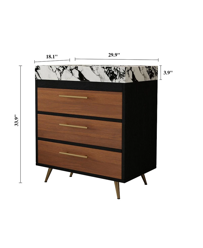 Sillysis Freestanding Bathroom Vanity with Sintered Stone Top, Ceramic Sink, Soft-Close Drawers, Modern Storage Cabinet-Sillysis
