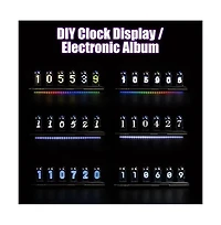 Artudatech Nixie Tube Clock with Wi-Fi Sync – Ips Display, Rgb Light & Weather for Desk