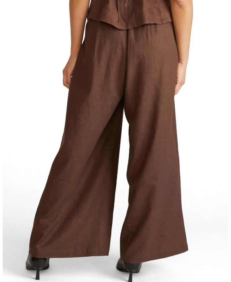 Universal Standard Women's Plus Palais Stretch Linen Wide Leg Pant