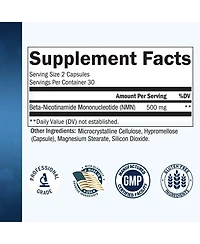 BioSchwartz Nmn Supplement 500 Milligram Nicotinamide Mononucleotide, 60 Capsules, Gluten Free, Third Party Tested
