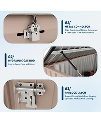 Outdoor Metal Trash Can Storage Shed Garbage Bin Enclosure With Lockable Chain Lid For Secure Waste Management