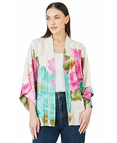 Yumi Women's Floral Print Relaxed Jacket