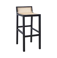 Safavieh Saito Low Back Cane Bar Stool