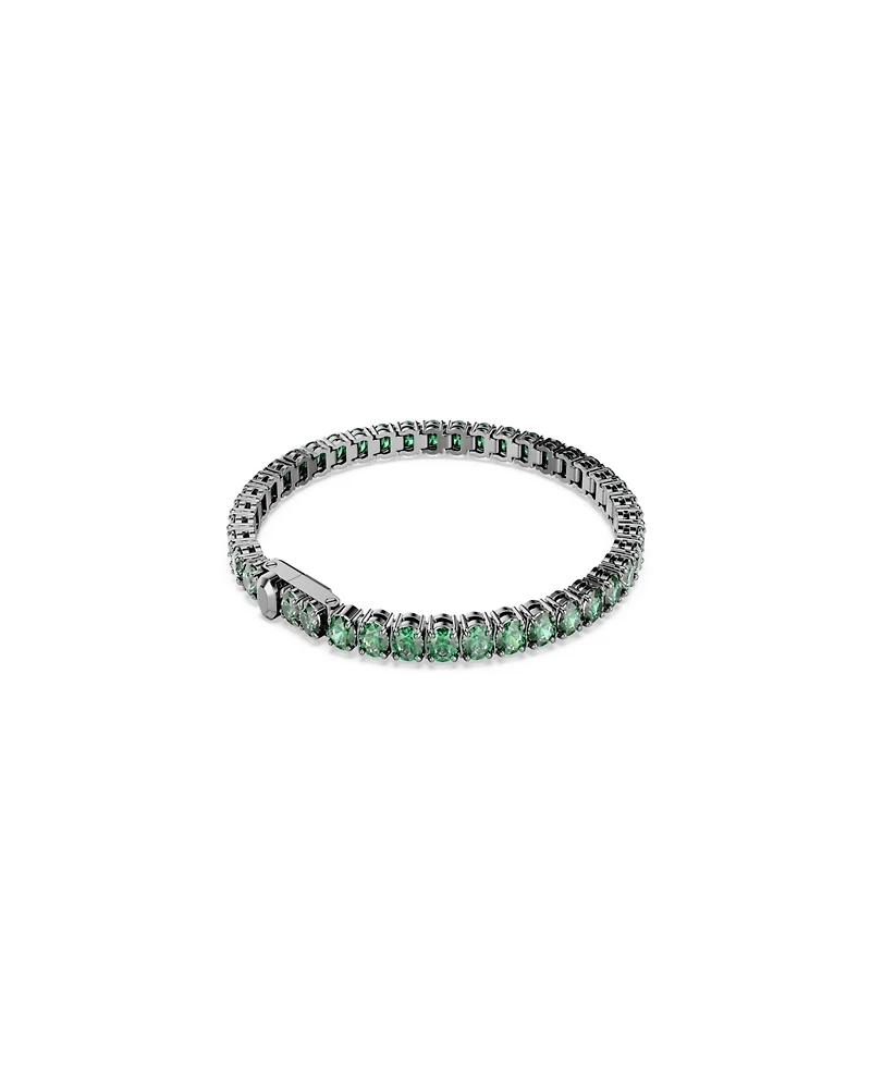 Swarovski Ruthenium-Plated Matrix Tennis Bracelet