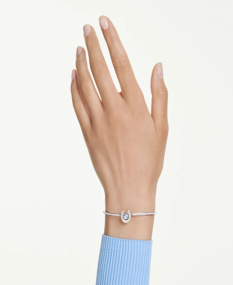 Swarovski Rhodium-Plated Symbolica Bangle Bracelet