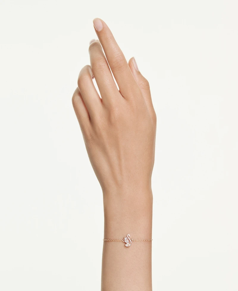 Swarovski Rose Gold-Tone Plated Swan Bracelet