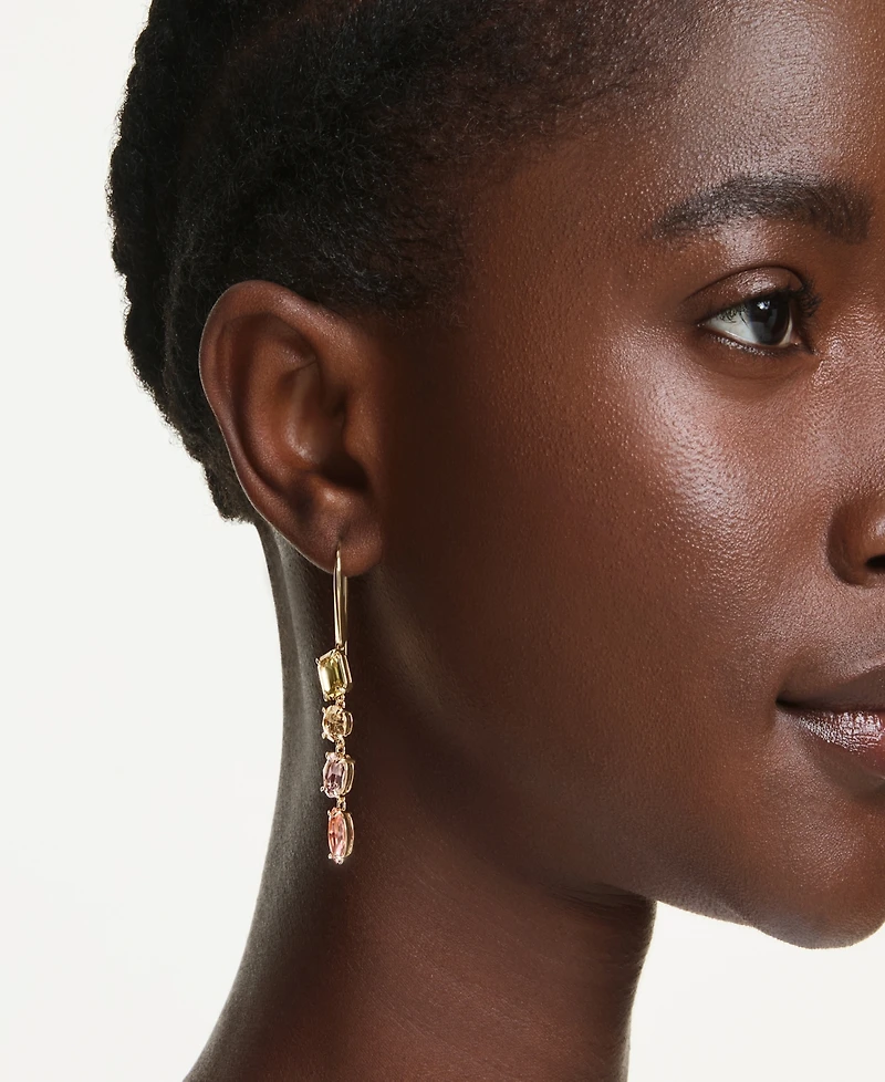 Swarovski Gold-Tone Plated Gema Drop Earrings