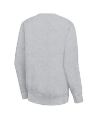 G-iii 4Her by Carl Banks Women's Heather Gray New York Knicks Leopard Heart Fleece Pullover Sweatshirt