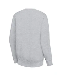 G-iii 4Her by Carl Banks Women's Heather Gray New York Knicks Collage Team Graphic Fleece Pullover Sweatshirt