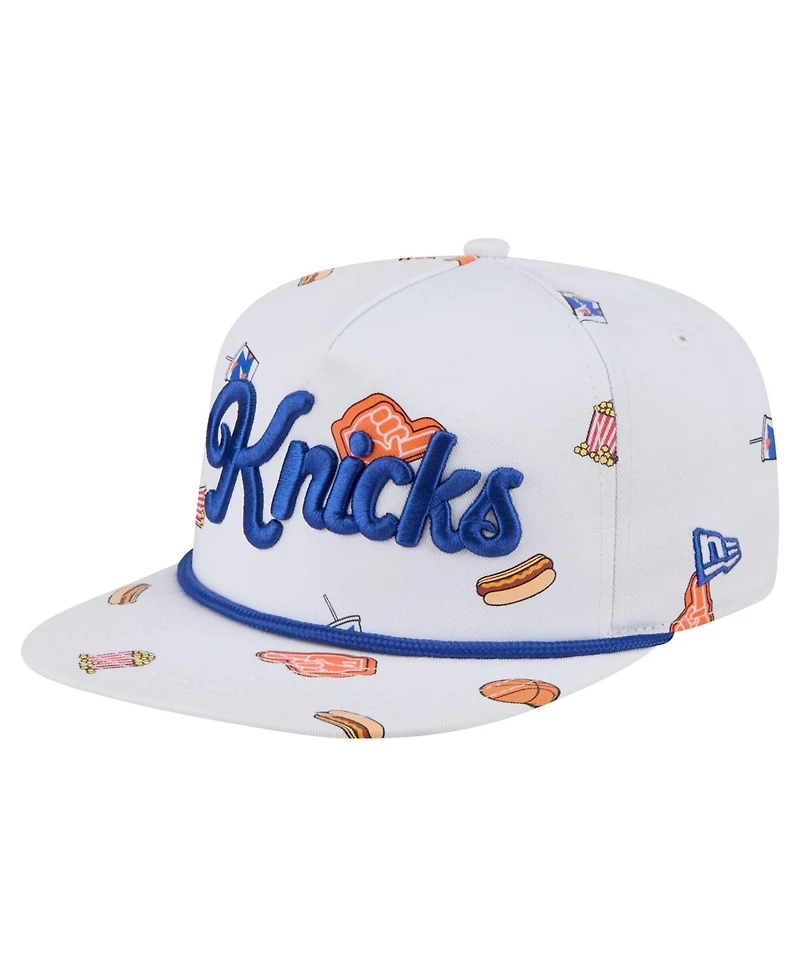 New Era Men's White New York Knicks Team Cheer Rope 19TWENTY Adjustable Hat