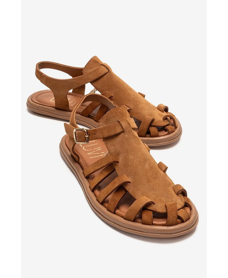 Forever & Always Shoes Women's Alone Leather Gladiator Sandal