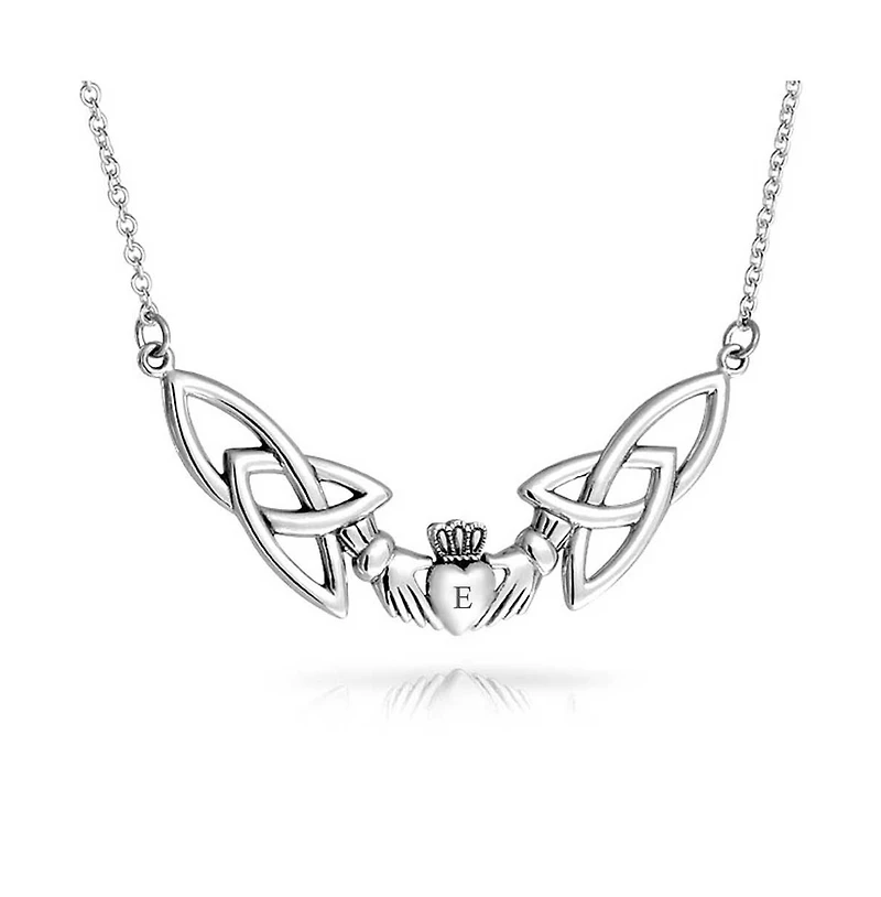 Bling Jewelry Romantic Celtic Claddagh Collar Necklace Trinity Love Knot Friendship