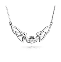 Bling Jewelry Romantic Celtic Claddagh Collar Necklace Trinity Love Knot Friendship