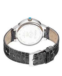 GV2 by Gevril Women's Astor Ii Swiss Quartz Diamond Hand made Italian leather Strap Watch