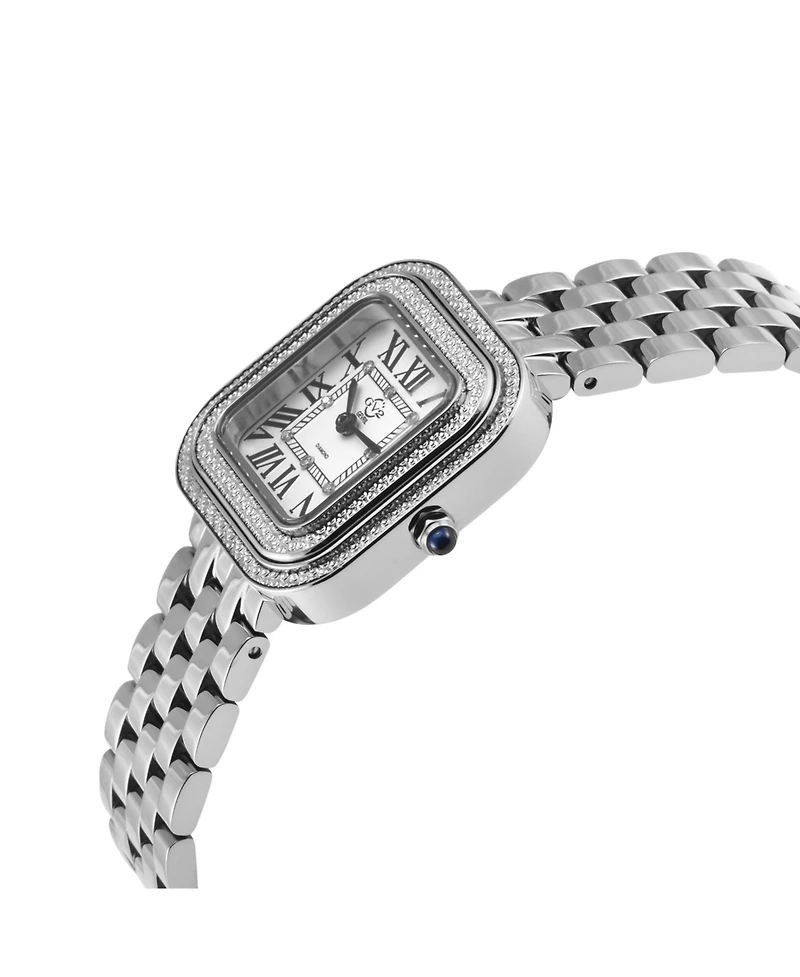 GV2 by Gevril Women's Arezzo Swiss Quartz Diamond Hand made Italian leather Strap Watch