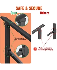 gaomon 6-Step Outdoor Stair Railing Aluminium Alloy Handrail for Concrete and Wooden Steps with Non-Slip Grip Installation