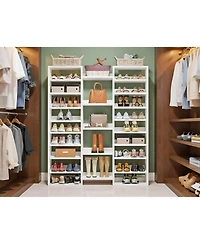 Slickblue Freestanding 14 Tier Shoe Organizer for Large Shoe Collection