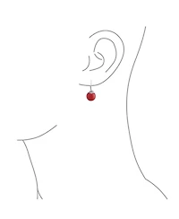 Bling Jewelry Bali Style Circle Round Shape Lapis Lazuli Dangle Drops Earrings .925 Sterling Silver Leverback