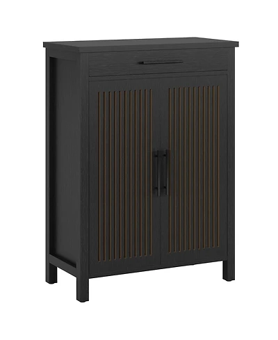 Slickblue Modern Shoe Storage Cabinet with Multi Tier Adjustable Shelves