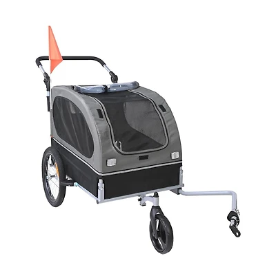 Ruie 2 in 1 Dog Bike Trailer and Pet Stroller for Pets up to 88 lbs