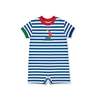 Florence Eiseman Baby Boy Stripe Knit Shortall With Sailboat