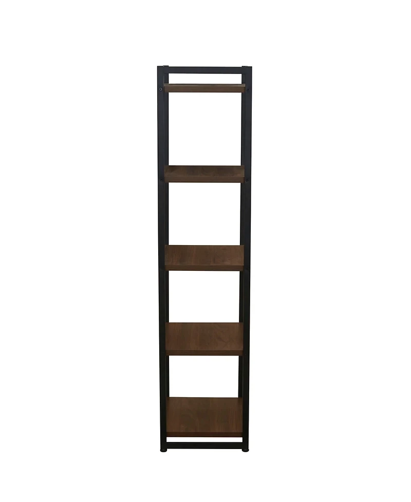 Household Essentials Jamestown 5 Shelf Open Storage Bookshelf