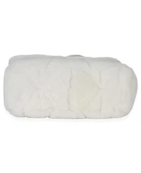 Pre-Owned Prada White Shearling Patchwork System Flap Bag