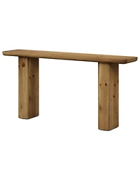 Slickblue Solid Wood Sofa Console Table with Sturdy Base for Behind Couch