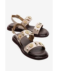 Forever & Always Shoes Women's Libera Leather Sandal