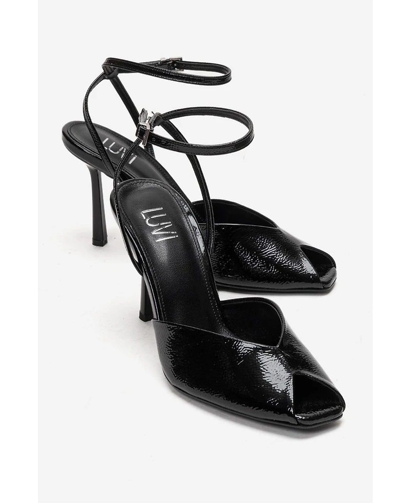 Prologue Shoes Women's Slate Ankle Strap Stiletto Pump