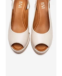 Forever & Always Shoes Helina Leather Wedge Sandal