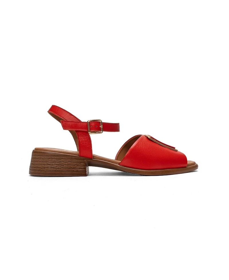 Forever & Always Shoes Women's Svelte Leather Buckle Sandal