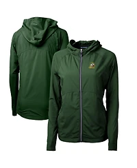 Cutter & Buck Women's Hunter Green Oregon Ducks Adapt Eco Knit Full-Zip Hoodie
