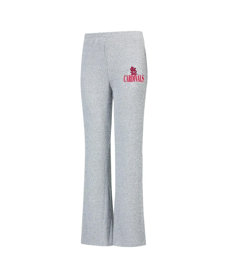 Concepts Sport Women's Gray St. Louis Cardinals Juniper Rib Knit Flare Sleep Pants