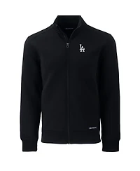 Cutter & Buck Men's Black Los Angeles Dodgers Big Tall Roam Eco Full-Zip Jacket