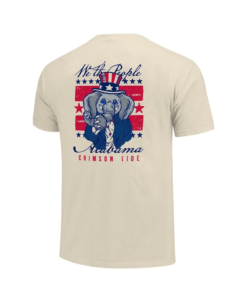 Image One Men's Cream Alabama Crimson Tide Uncle Sam Mascot T-Shirt
