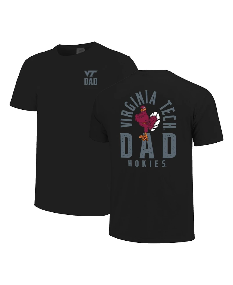 Image One Men's Black Virginia Tech Hokies Father's Day Mascot Overlay T-Shirt