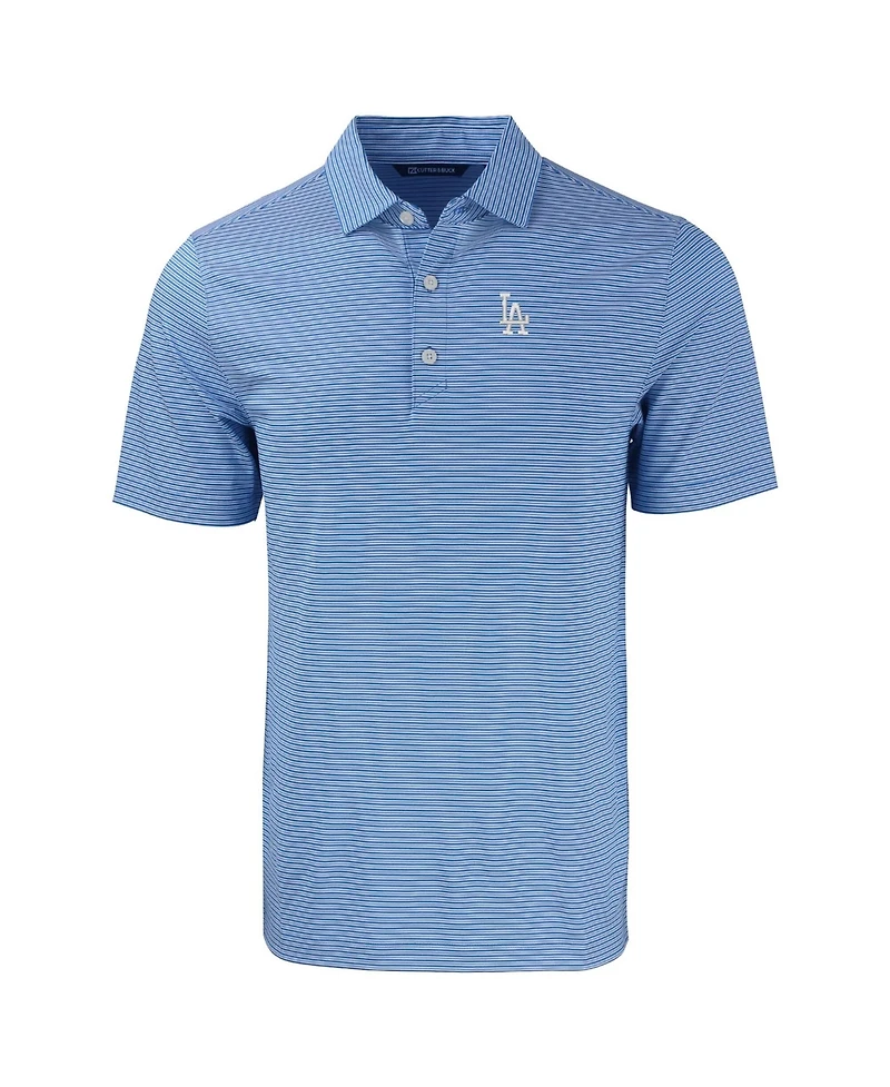 Cutter & Buck Men's Royal Los Angeles Dodgers Forge Eco Double Stripe Stretch Polo Shirt