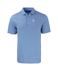 Cutter & Buck Men's Royal Los Angeles Dodgers Forge Eco Double Stripe Stretch Polo Shirt