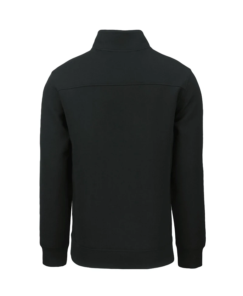 Cutter & Buck Men's Black Los Angeles Dodgers Roam Eco Quarter-Zip Pullover Sweatshirt