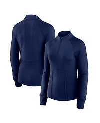 Fanatics Women's Navy Boston Red Sox Elements Raglan Tri-Blend Quarter-Zip Sweatshirt