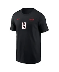 Nike Men's Alphonso Davies Black Canada Soccer Away Name & Number T-Shirt