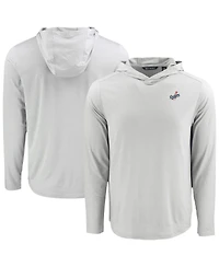 Cutter & Buck Men's Gray Los Angeles Dodgers Coastline Epic Comfort Eco Hoodie Long Sleeve T-Shirt