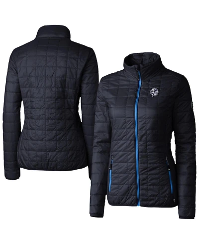 Cutter & Buck Women's Navy/Royal New York Yankees Rainier PrimaLoft Eco Insulated Full-Zip Puffer Jacket