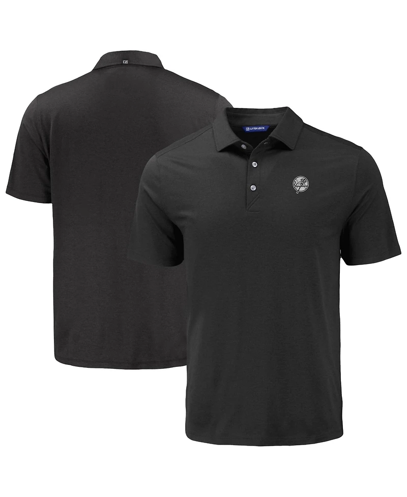 Cutter & Buck Men's Black New York Yankees Coastline Epic Comfort Eco Polo Shirt