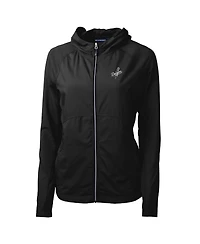Cutter & Buck Women's Los Angeles Dodgers Adapt Eco Knit Hybrid Raglan Full-Zip Hoodie